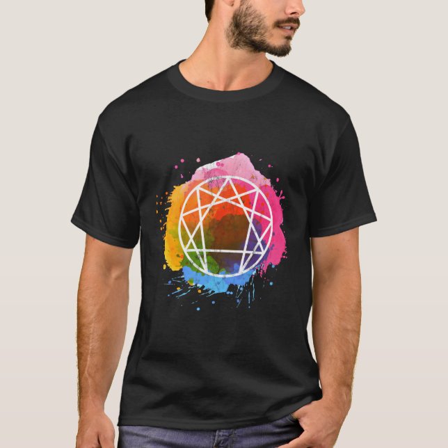 Camiseta Enneagram Watercolor (Frente)