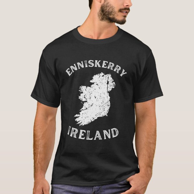 Camiseta Enniskerry Wicklow Irlanda Mapa Hurling Gaélico (Frente)