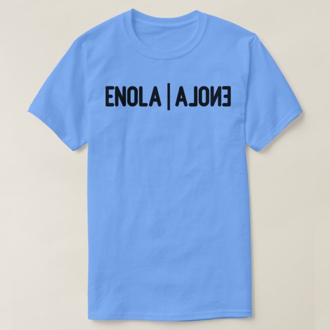 Camiseta Enola Alone Black (Frente do Design)