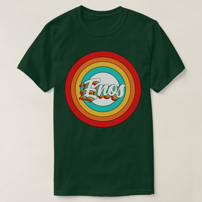 Camiseta Enos Nome Shirt Vintage Enos Circle (Frente do Design)