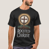 Camiseta Enraizada Em Cristo Jesus Cruz Vintage Cr