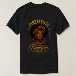 Camiseta Enraizada na Liberdade Juneteenth 1865 Arte Dourad