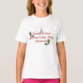 Camiseta Enraizado em Amor, Crescendo em Alegria — Natal Bo