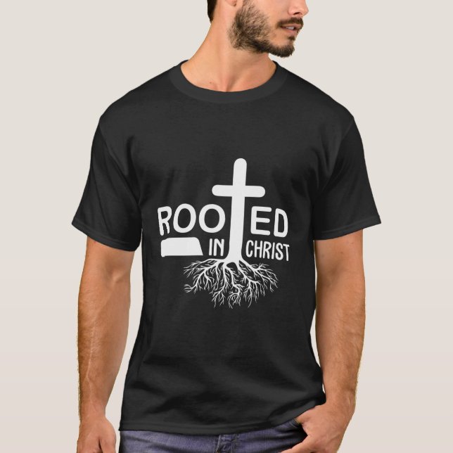 Camiseta Enraizado Em Cristo - Cristão (Frente)