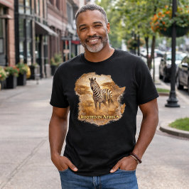 Camiseta Enraizado na Faixa de Zebra da África | Orgulho da