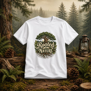 Camiseta Enraizado na natureza citação do mundo florestal