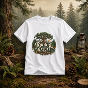 Camiseta Enraizado na natureza citação do mundo florestal