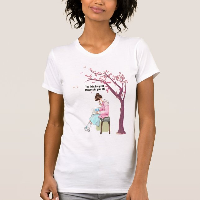 Camiseta Enraizado no esforço, buscando o sucesso (Frente)