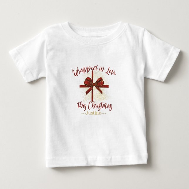 Camiseta Enrolada no Amor Este Natal | Personalizado (Frente)