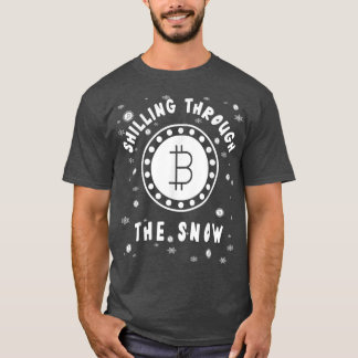 Camiseta Enrolando Através Da Cripto De Bitmoeda De Natal D