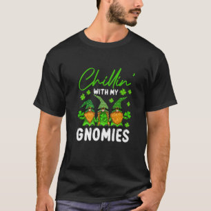 Camiseta Enrolando Com Meu Dia de São Patrício Feliz Gnom