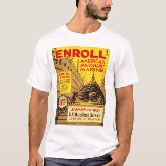 Camiseta ENROLL American Merchant Marine EUA Maritime