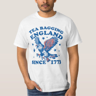 Camiseta Ensacando Chá na Inglaterra desde 1773 Águia Patri