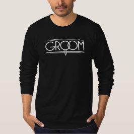 Camiseta Ensaio de Casamento em Deco com Letras GROOM