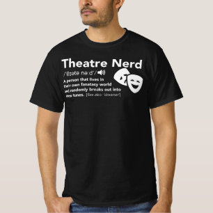 Camiseta Ensaio do drama do teatro da definição do nerd d