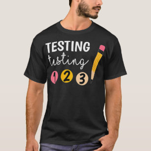 Camiseta Ensaio no Dia de Teste em Cuta para Mulheres 1 2 3