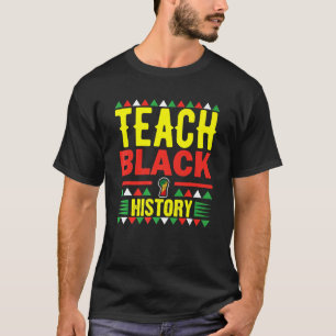 Camiseta Ensina História Negra Ensino Engraçado Almoça D