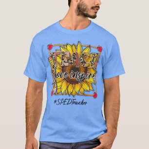 Camiseta Ensinador de Amor Inspira Professora Bho Leopard S