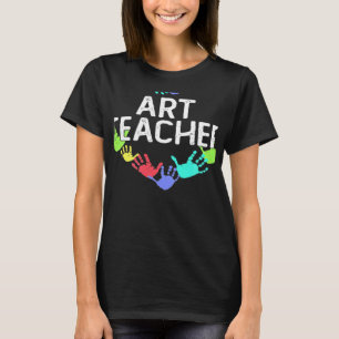 Camiseta Ensinando futuros artistas retrô professor de volt
