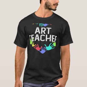 Camiseta Ensinando futuros artistas retrô professor de volt