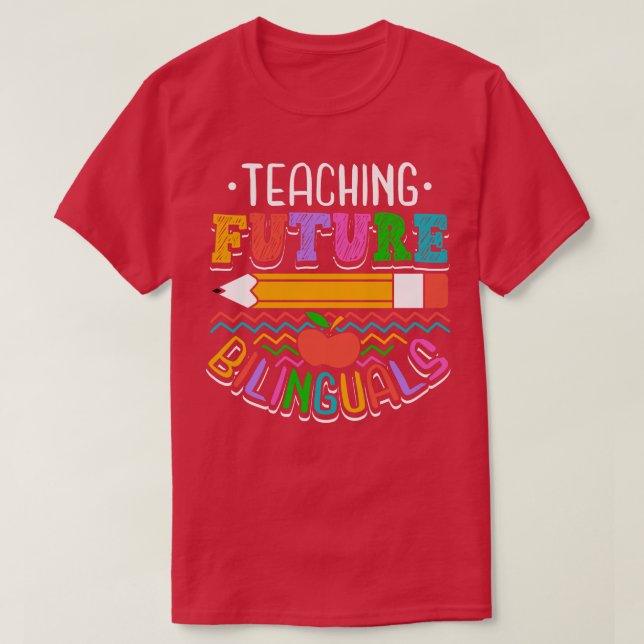 Camiseta Ensinando Futuros Bilíngues (Frente do Design)