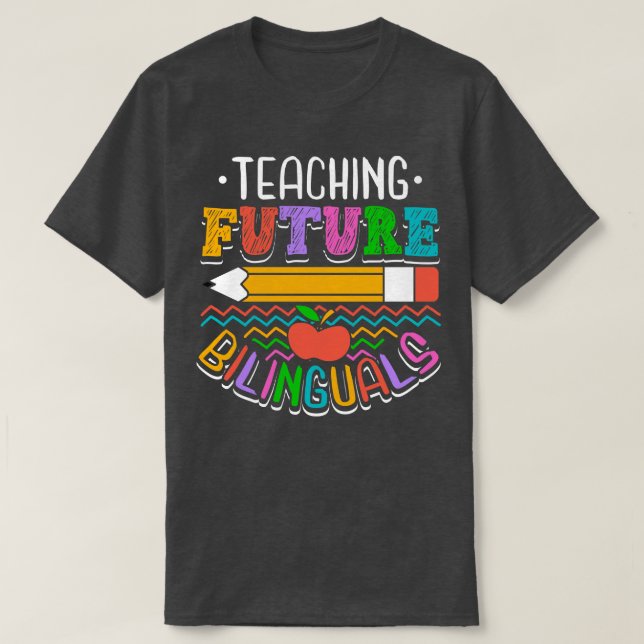Camiseta Ensinando Futuros Bilíngues (Frente do Design)