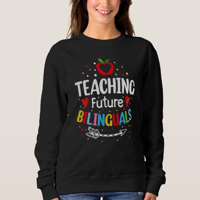 Camiseta Ensinando Futuros Bilíngues  Professores de Espanh (Frente)