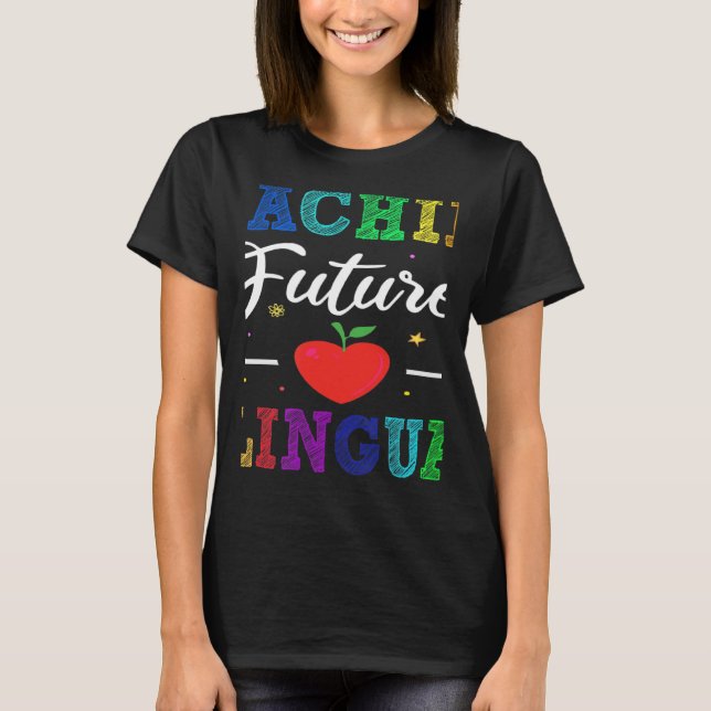 Camiseta Ensinando Futuros Bilíngues Professores de Espanho (Frente)