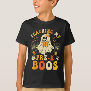 Camiseta Ensinando Meus Professores De Tripulação Pré-k Hal