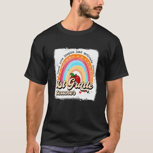 Camiseta Ensinar Amor Inspira 1rua Professora De Volta À Es (Frente)