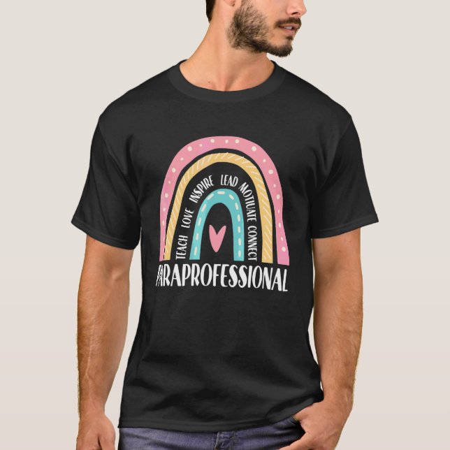 Camiseta Ensinar Amor Inspira Paraprofessiona (Frente)
