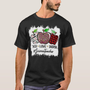 Camiseta Ensinar Amor Inspira Professora de Ciência Apple L