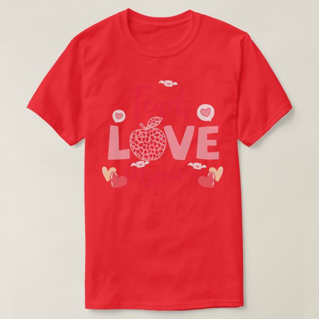 Camiseta Ensinar Amor Inspire Dia de os namorados de Profes (Frente do Design)