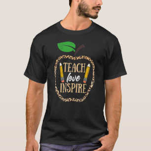 Camiseta Ensinar Amor Inspire Leopard Cheetah Impressão App