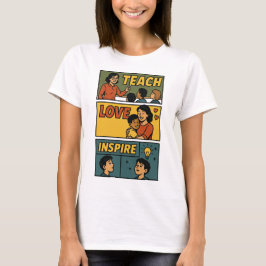 Camiseta Ensinar Amor - Professor de Retro Motivacional