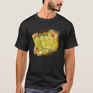 Camiseta Ensinar Amor Repetir Escola Floral