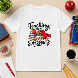 Camiseta Ensinar é meu superpoder Humor de professor
