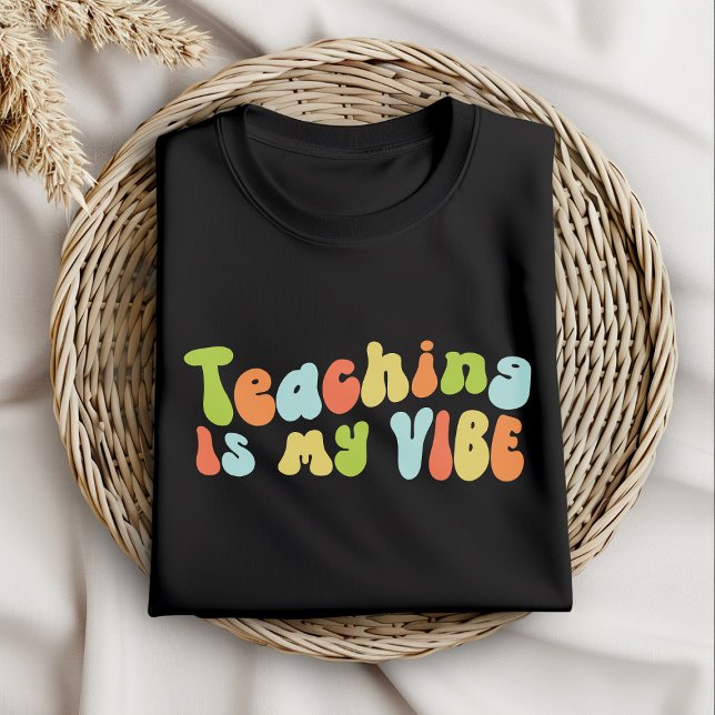Camiseta Ensinar É O Meu Teatro Vibe, Professora De Groovy (Criador carregado)