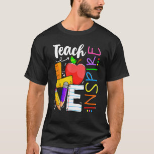 Camiseta Ensinar Ensino Bonito Ama E Inspirar Homens Profes