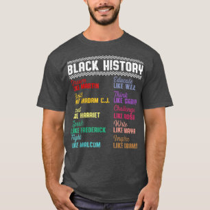 Camiseta Ensinar História Negra Líderes de História Negra M