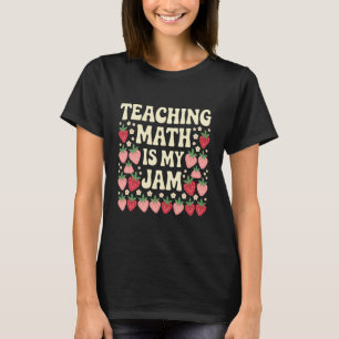 Camiseta Ensinar Matemática É Minha Paixão Morango Professo