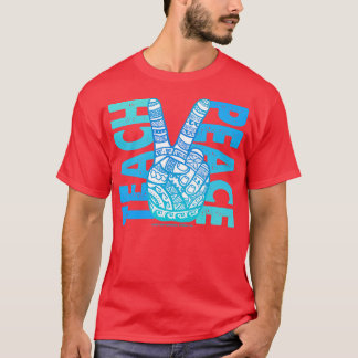 Camiseta Ensinar Paz Polinésia Boho