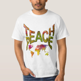 Camiseta Ensinar pela Paz Globalmente