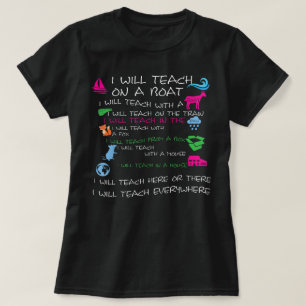 Camiseta Ensinar um Barco Um Capuz Eu Ensino Em Todos Os Lu