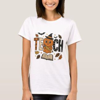 Camiseta Ensine Abóbora Professor de Halloween