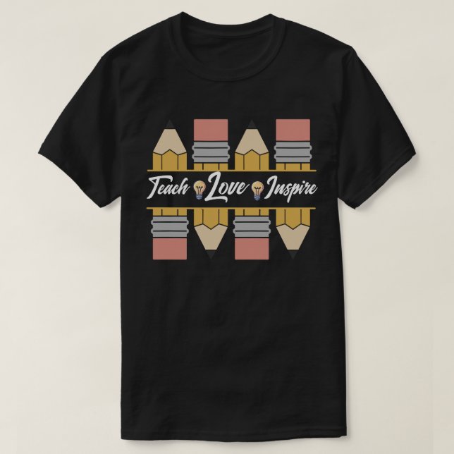 Camiseta Ensine, Ame, Inspire (Frente do Design)