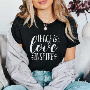 Camiseta Ensine, ame, inspire o professor de  