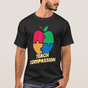 Camiseta Ensine Compaixão Humor Professor Autismo