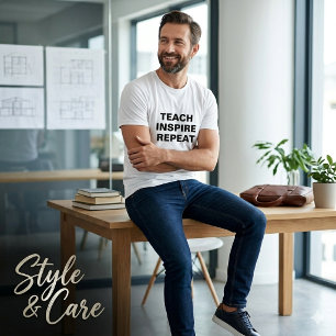 Camiseta Ensine Inspire Repita Design Motivacional
