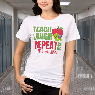 Camiseta Ensine Ria Repita Professor